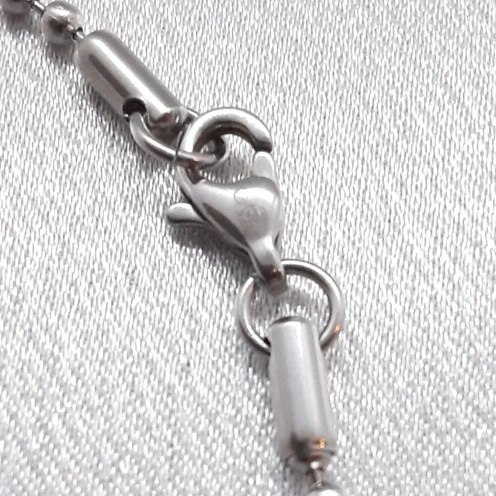 NEW Stuller Stainless steel cross necklace